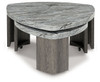 Surmour - Gray / Brown - Stacked Cocktail Table