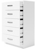 CASSIA White 27" x 41" Five-Drawer Chest (RTA)