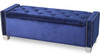 ELENA Blue Velvet 52" Wide Storage Bench