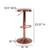 VINETTE Rose Gold Adjustable Barstool