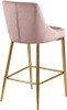 CRISTINA Pink Velvet Counter Stool