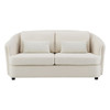 Mariko - Loveseat With 2 Pillows - Beige Linen