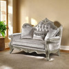Libertee - Loveseat With 3 Pillows - Beige Fabric & Champagne