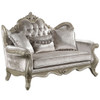 Libertee - Loveseat With 3 Pillows - Beige Fabric & Champagne