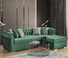 MARRIOTT Green Velvet 100" Wide Sectional