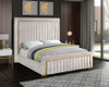 PRUDENZA Cream & Gold Velvet Bed