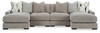 Aslan Court - Sectional With Ottoman Set