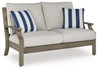 Rainier Ranch - Loveseat With Cushion - Brown / Beige