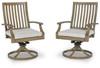 Rainier Ranch - Swivel Chair With Cushion (Set of 2) - Brown / Beige