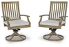 Rainier Ranch - Swivel Chair With Cushion (Set of 2) - Brown / Beige