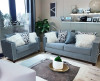 ELMIRA Gray Velvet Sofa & Loveseat