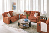EMBASSY Spice Orange Reclining Sofa & Loveseat