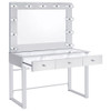 Umbridge - 3-Drawer Vanity Set With Lighting - Chrome And White