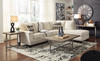 GAVINA Neutral Chenille 117" Wide Sectional