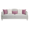 Kasa - Sofa With 5 Pillows - Beige Linen & Champagne