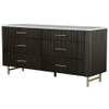 Clayten - Dresser - Marble Top & Espresso
