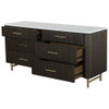 Clayten - Dresser - Marble Top & Espresso