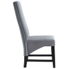 Kini - Side Chair Set of 2) - Gray Corduroy & Black