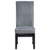 Kini - Side Chair Set of 2) - Gray Corduroy & Black