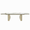 Cora - Dining Table - Ceramic Top & Golden Champange