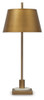 Fritzburn - Metal Table Lamp - Gold Finish / White