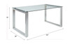 Abraham - Dining Table - Clear Glass Top & Chrome