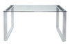 Abraham - Dining Table - Clear Glass Top & Chrome