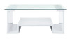 Nevaeh - Coffee Table - Clear Glass Top & White High Gloss