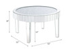 Noralie - 32" Round Coffee Table - Mirrored & Faux Diamonds