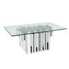 Noralie - 47" X 28" Coffee Table - Mirrored & Faux Diamonds