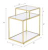 Uchenna - Accent Table - Clear Glass & Gold