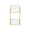 Uchenna - Accent Table - Clear Glass & Gold