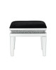 Lotus - Vanity Stool - Mirrored, Faux Ice Cube Crystals