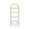 Lightmane - Bookshelf - White High Gloss & Gold