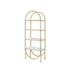 Lightmane - Bookshelf - White High Gloss & Gold