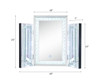 Nysa - Accent Mirror With LED - Mirrored & Faux Crystals