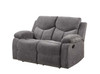 Kalen - Motion Loveseat - Gray Chenille