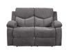 Kalen - Motion Loveseat - Gray Chenille