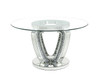 Noralie - Dining Table - Mirrored & Faux Diamonds