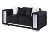Trislar - Loveseat With 4 Pillows Same 52526) - Black Velvet