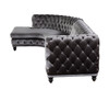 Atesis - Sectional Sofa - Dark Gray Velvet