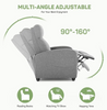 PENNEY Gray 25" Wide Massage Recliner Chair