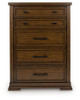 Taffenbrook - Five Drawer Chest - Medium Brown