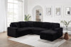 BLEMSEE Black 122" Wide Sleeper Sectional