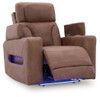 Clean-Slate - Power Recliner / Adj Headrest - Caramel