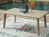Cliff Trails - Rectangle Dining Table With Umbrella Option - Beige