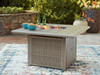 Cliff Trails - Square Fire Pit Table - Beige