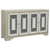 Toula - 4-Door Accent Cabinet - Smoke And Champagne