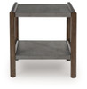 Kallenny - Rectangular End Table - Brown / Gray