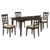 Gabriel - 5 Piece Rectangular 59" Dining Set - Cappuccino